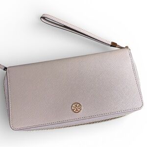 Tory Burch Taupe Wristlet